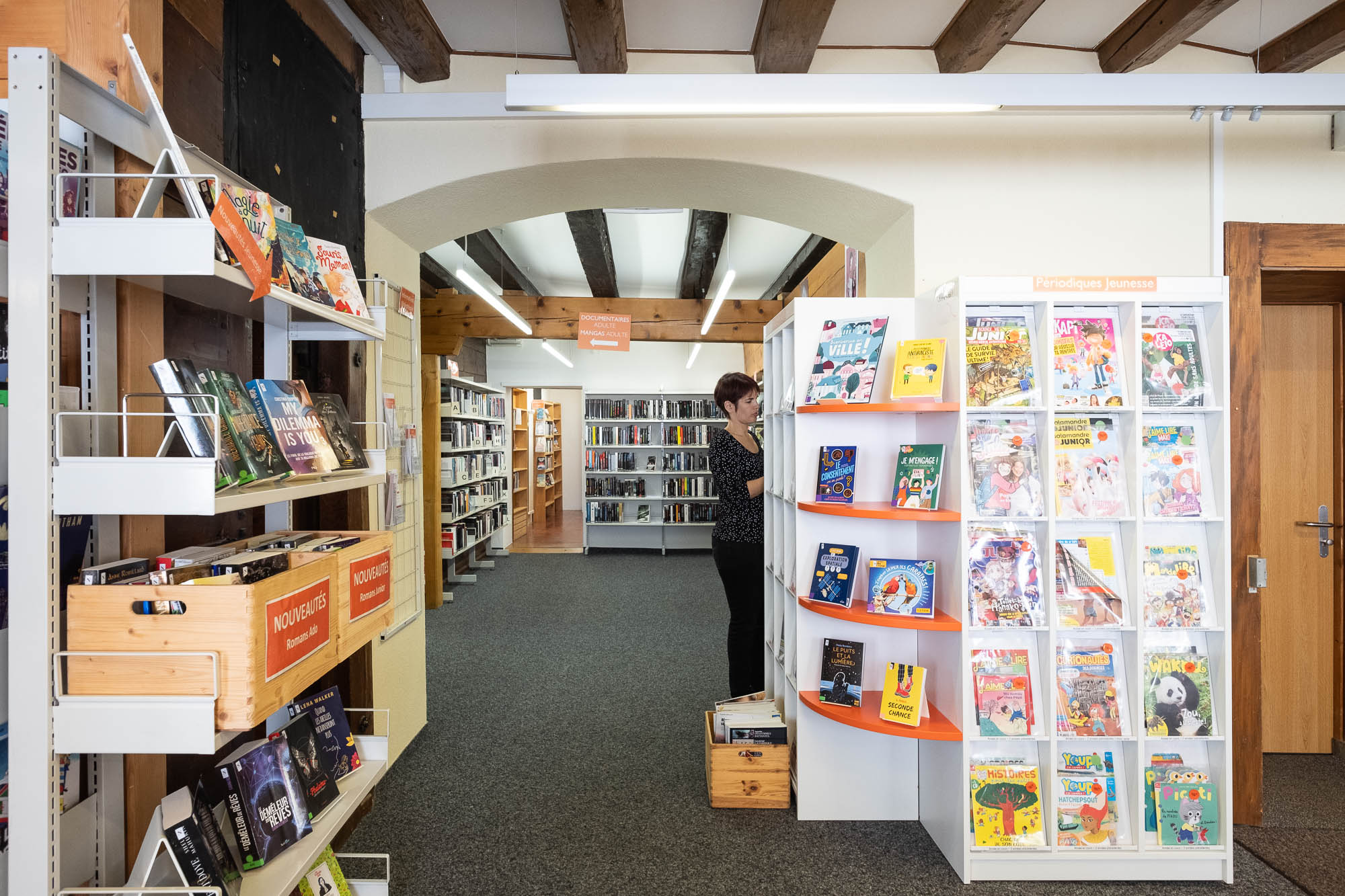 School and public library in Orbe, Switzerland